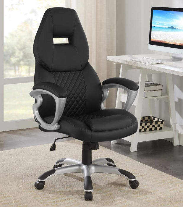 Bruce - Upholstered Adjustable Home Office Desk Chair - Simple Home Plus