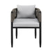 Alegria - Outdoor Patio Dining Chair In Aluminum With Gray Rope And Cushions - (Set Of 2) - Simple Home Plus