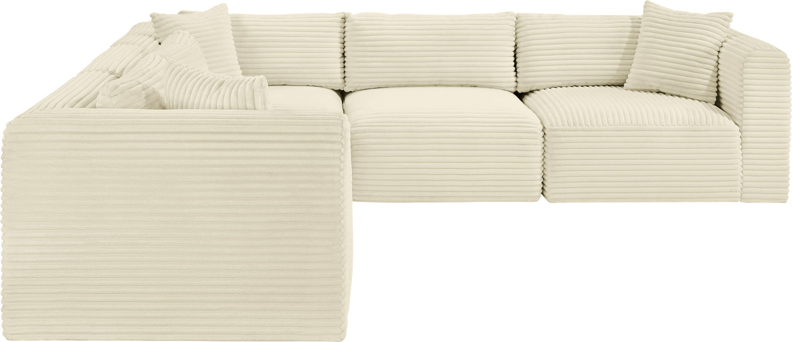 Shaggy - 5 Piece Modular Corner Sectional - Simple Home Plus