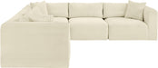Shaggy - 5 Piece Modular Corner Sectional - Simple Home Plus