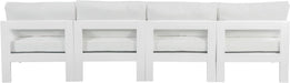 Nizuc - Outdoor Patio 4 Seat Armless Modular Sofa With White Frame - Simple Home Plus