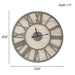 Mason - Wall Clock - Natural / Gray - Simple Home Plus