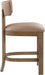 Lavrin - Vegan Leather Upholstered Counter Stool (Set of 2) - Walnut Base - Simple Home Plus