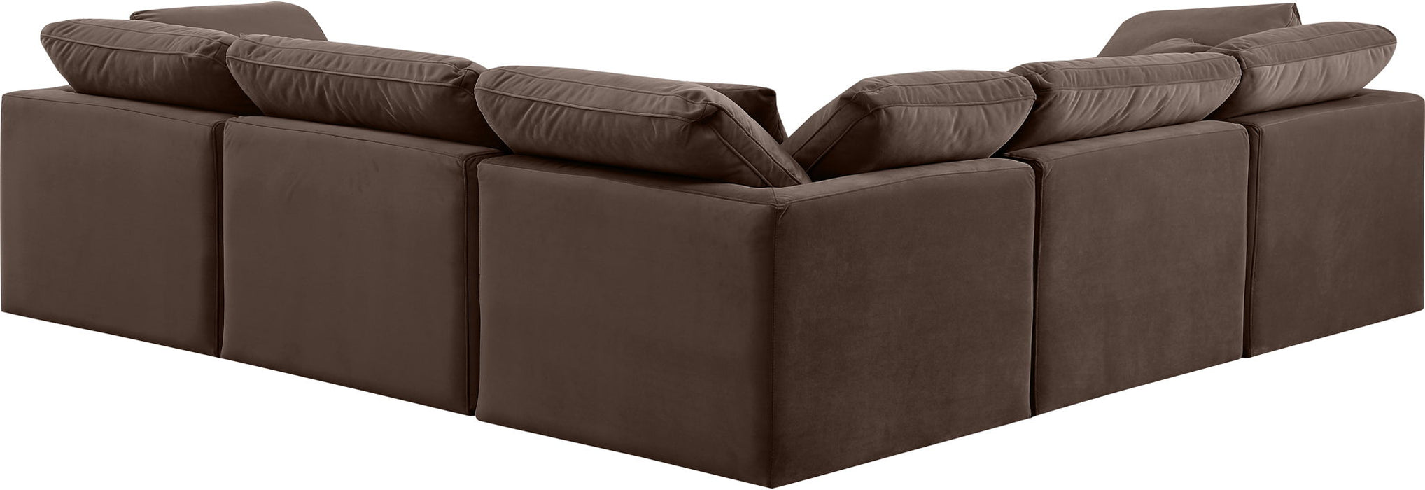 Indulge - Velvet 5 Piece Modular Corner Sectional - Simple Home Plus