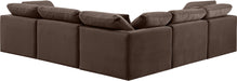 Indulge - Velvet 5 Piece Modular Corner Sectional - Simple Home Plus