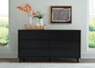 Danziar - Black - Six Drawer Dresser - Simple Home Plus