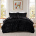 Gia - 2 Piece Twin/Twin Long Solid Comforter Mini Set - Black - Simple Home Plus