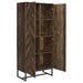 Carolyn - 2 Door Engineered Wood Accent Cabinet - Rustic Oak - Simple Home Plus