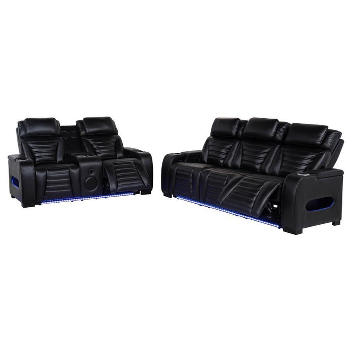 Zuma - Faux Leather Dual Power LED Sofa Set - Simple Home Plus