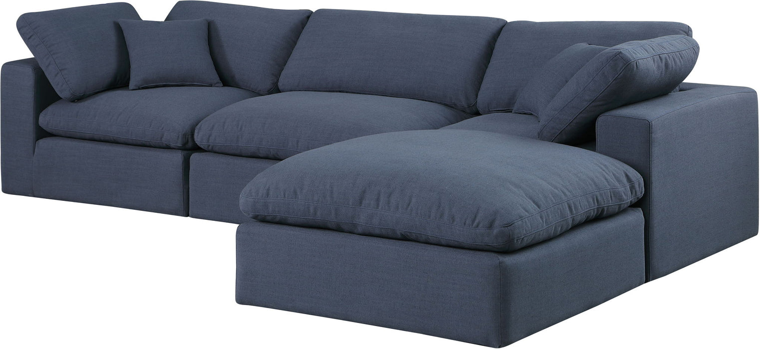 Comfy - 4 Piece Linen Fabric Modular Sectional With Chaise - Simple Home Plus
