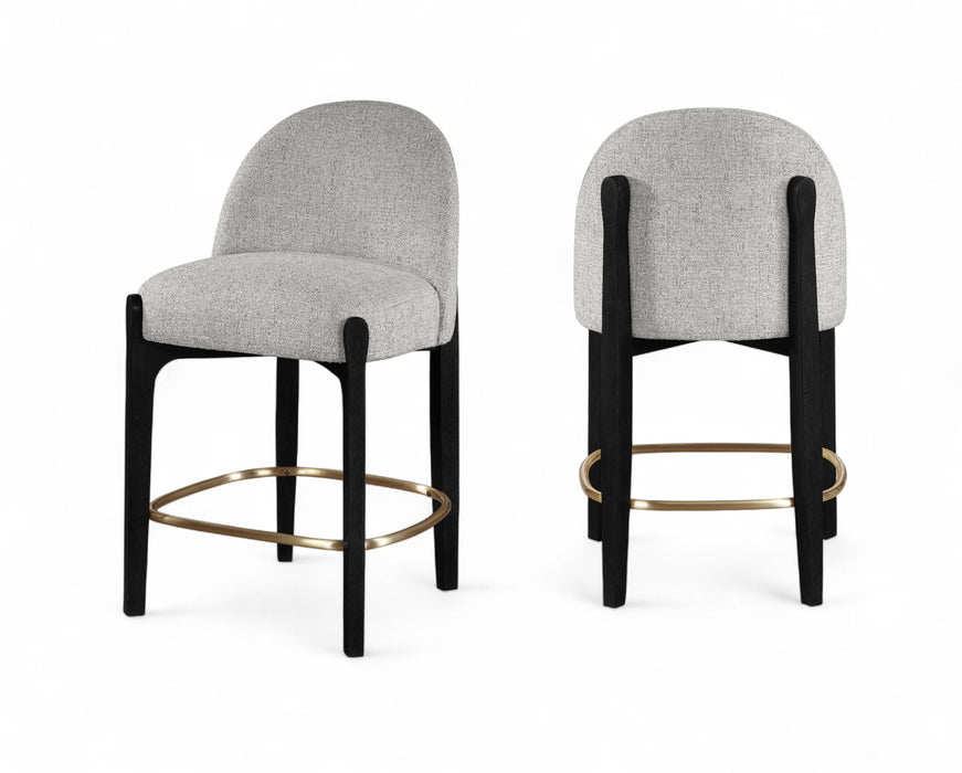 Torino - Counter Stool With Brushed Black Base - Simple Home Plus
