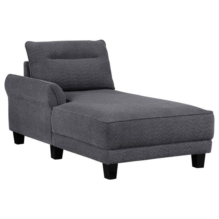Caspian - Upholstered Curved Arm Chaise Sectional Sofa - Simple Home Plus