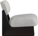 Vetra - Linen Textured Fabric Upholstered Accent Chair With Black Base - Simple Home Plus