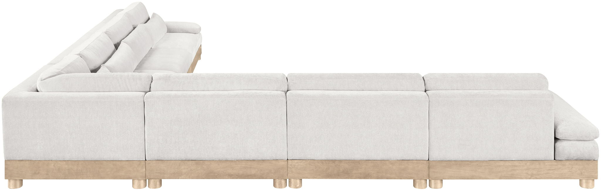 Turin - Chenille Fabric Upholstered Modular Sectional - White - Simple Home Plus