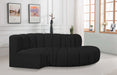 Arc - Boucle Fabric 4 Piece L-Shaped Modular Sofa - Simple Home Plus