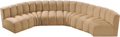 Arc - Velvet 6 Piece U-Shaped Modular Sofa - Simple Home Plus