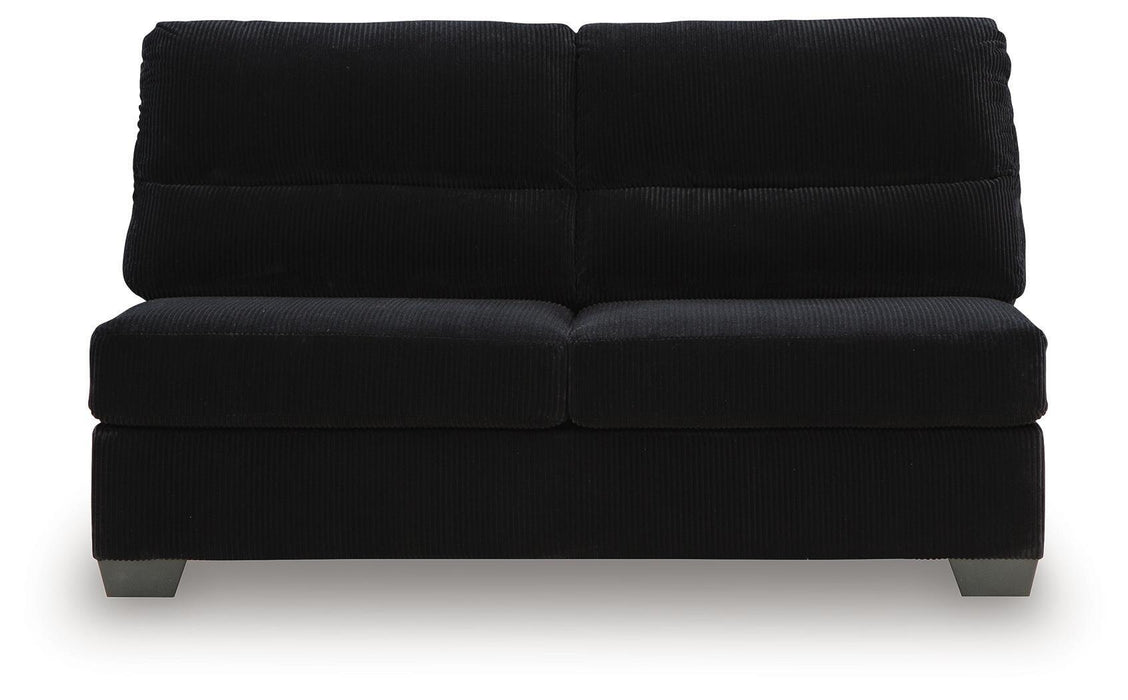 SimpleJoy - Armless Loveseat - Onyx - Simple Home Plus