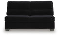 SimpleJoy - Armless Loveseat - Onyx - Simple Home Plus
