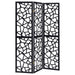 Nailan - 3-Panel Room Divider Folding Screen Open Mosaic - Black - Simple Home Plus