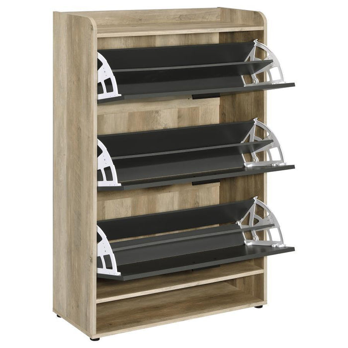 Denia - 3-Tier Engineered Wood Shoe Cabinet - Simple Home Plus