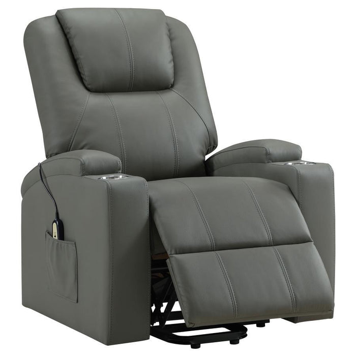 Armstrong - Upholstered Power Lift Massage Recliner - Simple Home Plus