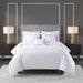 500 Thread Count Luxury - Full Sateen Embroidered Comforter Set - White / Gray - Simple Home Plus
