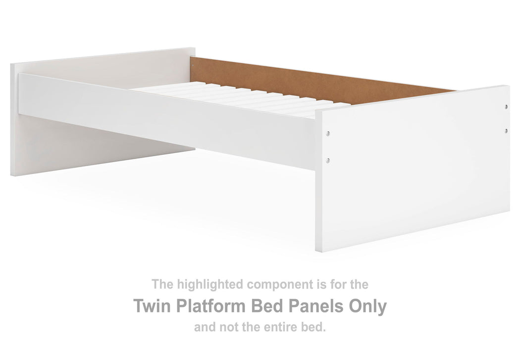 Onita - Twin Platform Bed Panels - White - Simple Home Plus