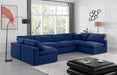 Comfy - 6 Piece Velvet Modular Armless Sectional - Simple Home Plus