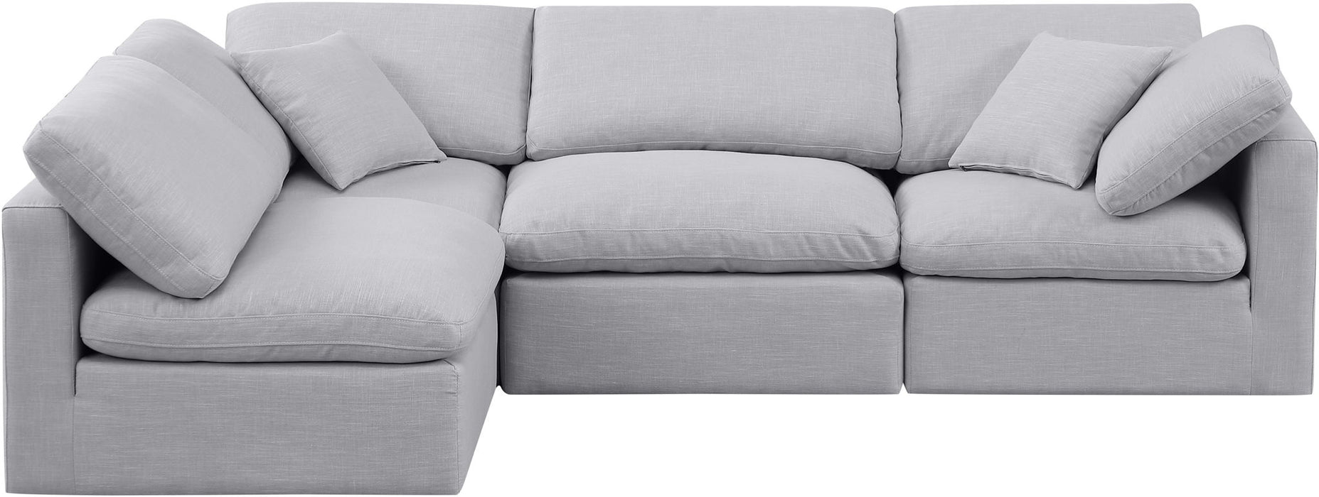 Indulge - Linen 4 Piece Modular Sectional - Simple Home Plus