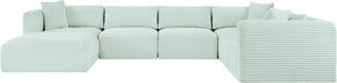 Shaggy - 7 Piece Modular U-Shaped Sectional With Ottoman - Simple Home Plus