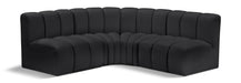 Arc - Faux Leather 4 Piece Corner Modular Sofa - Simple Home Plus