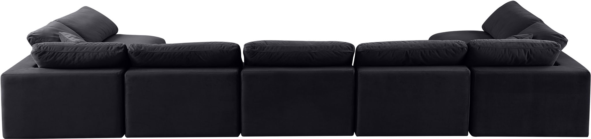 Comfy - 7 Piece Velvet Modular Armless Sectional - Simple Home Plus