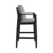 Cayman - Outdoor Patio 5-Piece Bar Table Set In Aluminum With Gray Cushions - Simple Home Plus