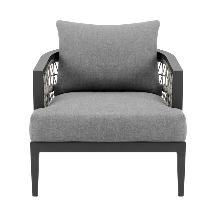 Zella - Outdoor Patio Armchair - Light Gray / Earl Gray - Simple Home Plus
