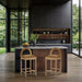 Conrad - Velvet Counter Stool With Natural Legs - Saddle - Simple Home Plus