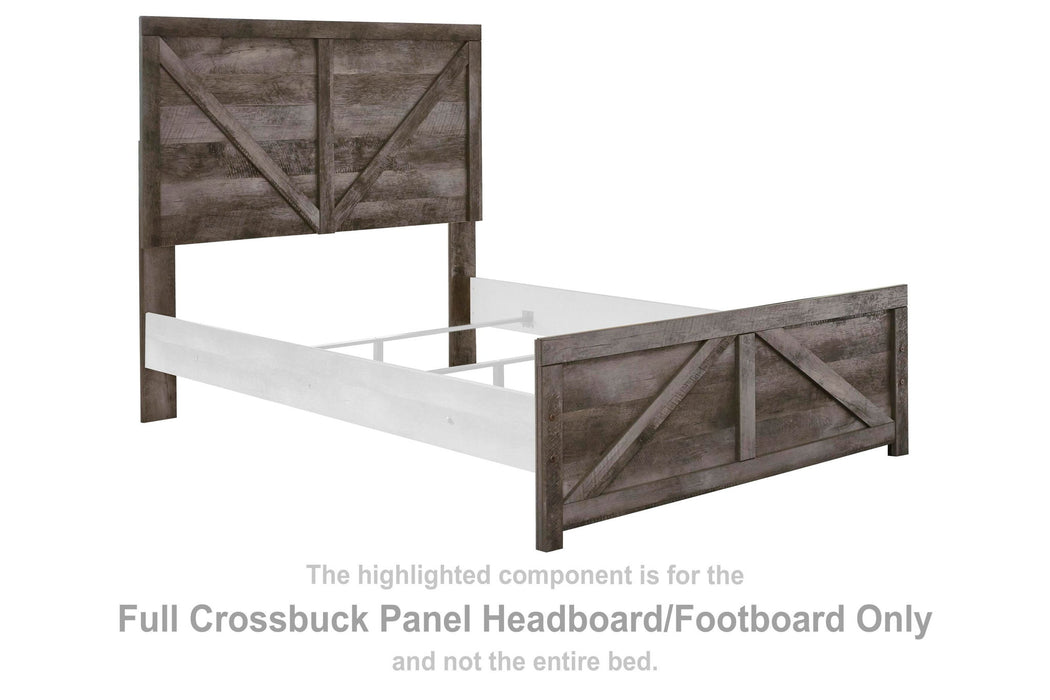 Wynnlow - Full Crossbuck Panel HDBD/Ftbd - Gray - Simple Home Plus
