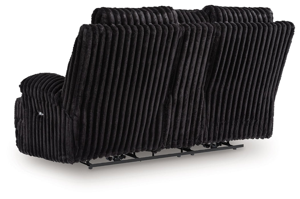 Rhine Falls - Onyx - Double Reclining Power Loveseat With Console - Simple Home Plus