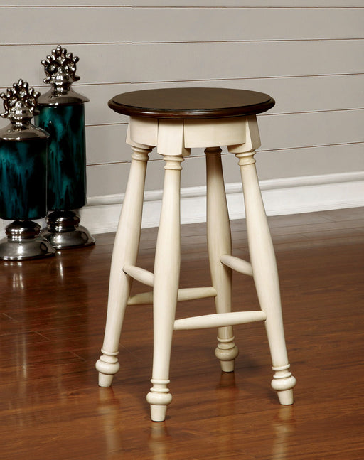 Sabrina - Counter Height Stool (Set of 2) - Off-White / Cherry - Simple Home Plus