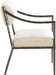 Bastille - Upholstered Dining Arm Chair (Set of 2) - Silver Frame - Simple Home Plus
