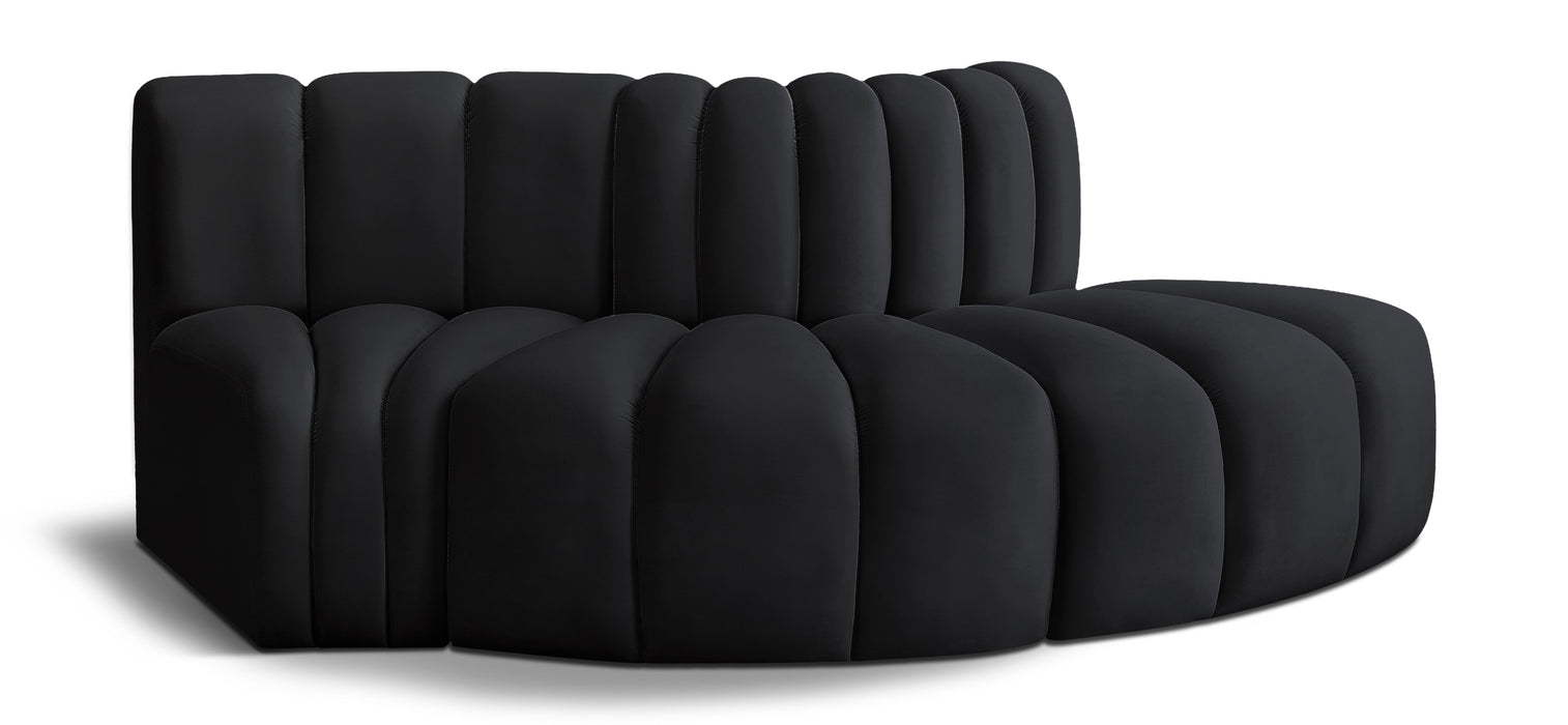 Arc - Velvet 3 Piece Modular Sofa - Simple Home Plus