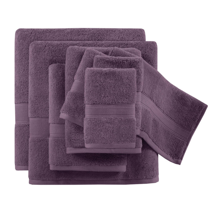 800GSM - 8 Piece Antimicrobial Towel Set - Purple - Simple Home Plus