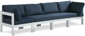 Nizuc - Outdoor Patio 4 Seat Modular Sofa With White Frame - Simple Home Plus