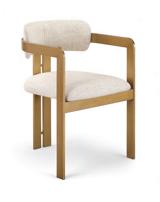 Aurum - Linen Textured Fabric Upholstered Dining Chair (Set of 2) - Simple Home Plus