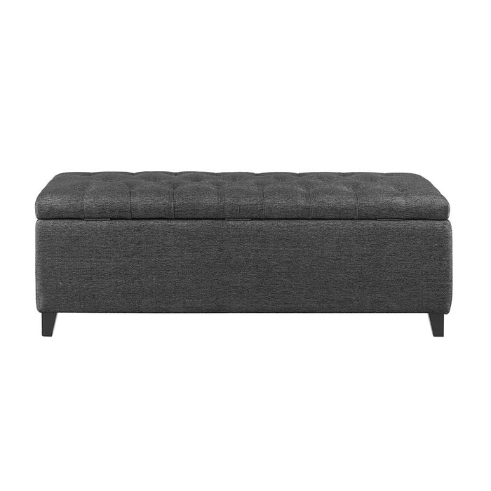 Shandra - Tufted Top Soft Close Storage Bench - Charcoal - Simple Home Plus