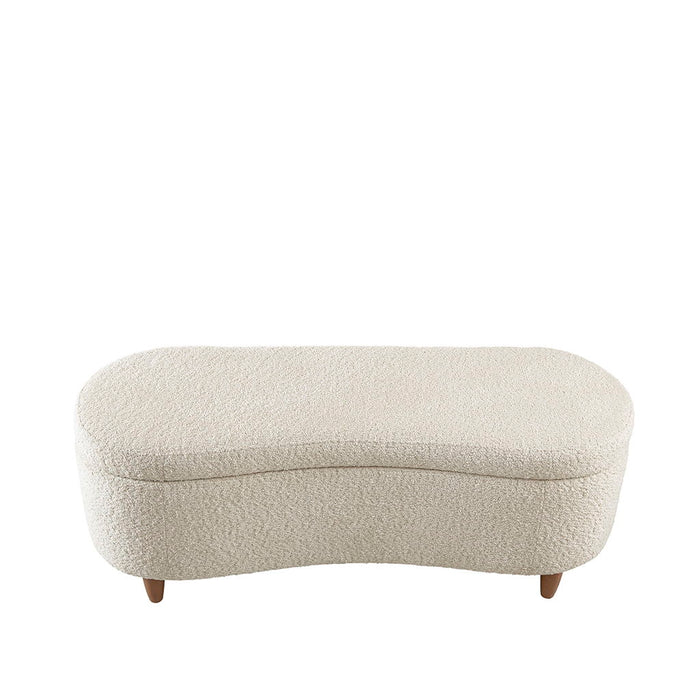 Bailey - Boucle Flip Top Storage Bench - Cream - Simple Home Plus