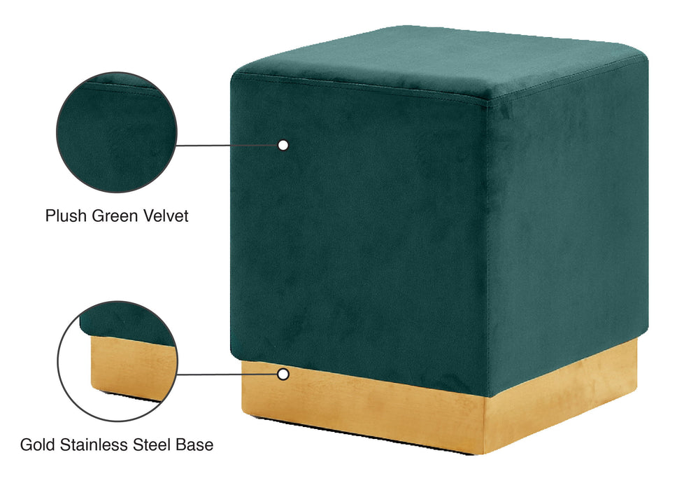 Jax - Stool Ottoman with Gold Base - Simple Home Plus
