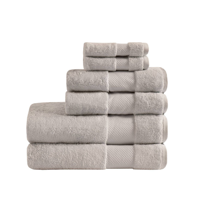 Turkish - 6 Piece Bath Towel Set - Taupe - Simple Home Plus