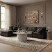 Indulge - Linen 5 Piece Modular Sectional With Chaise - Simple Home Plus
