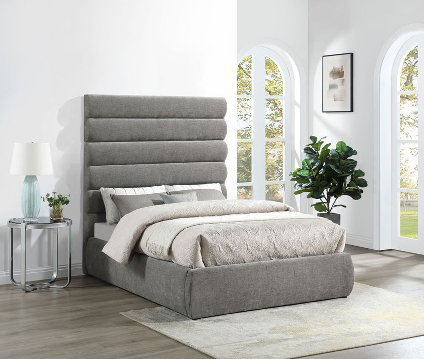 Adam - Chenille Fabric Bed With 70.5" Headboard - Simple Home Plus