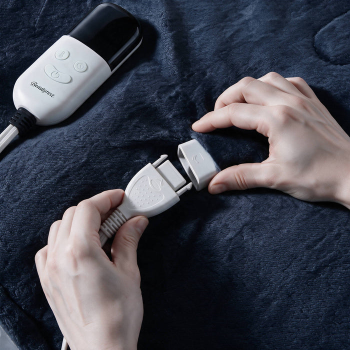 Heated Microlight to Berber - Throw - Indigo